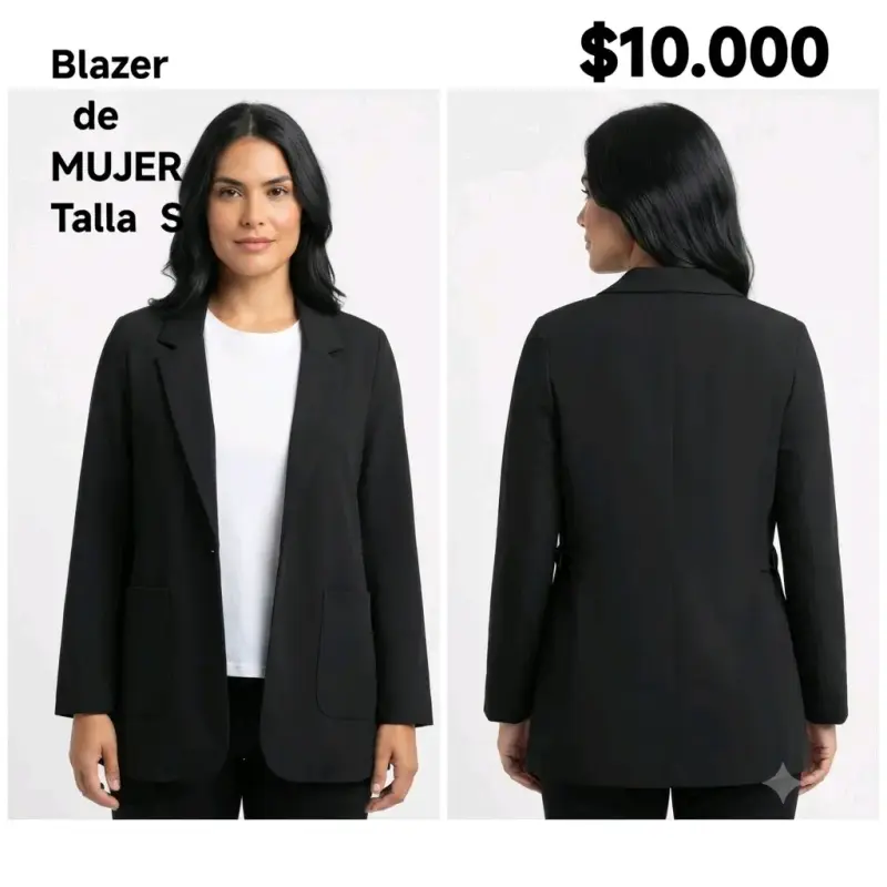 Blazer negro de mujer talla S Even & Odd - 3