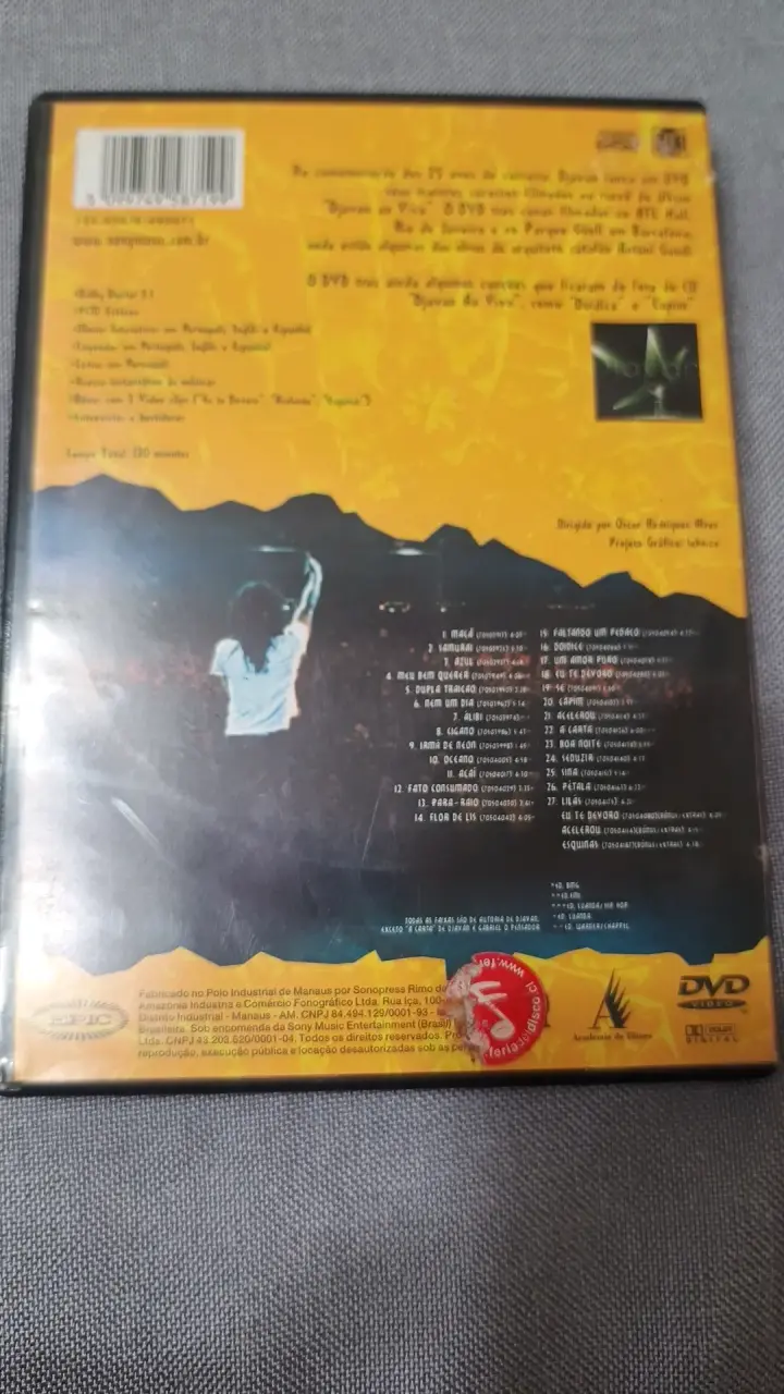 DVD Djavan Ao Vivo en concierto - 2