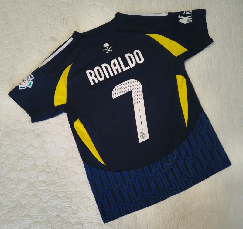 Camiseta de fútbol Al Nassr Ronaldo azulamarilla - 1