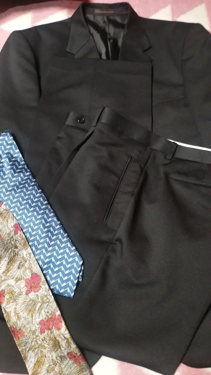 Traje formal negro terminado a mano - 2