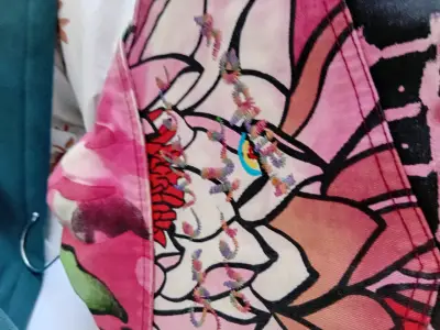 Abrigo Desigual Rosa Estampado Floral - miniatura 3