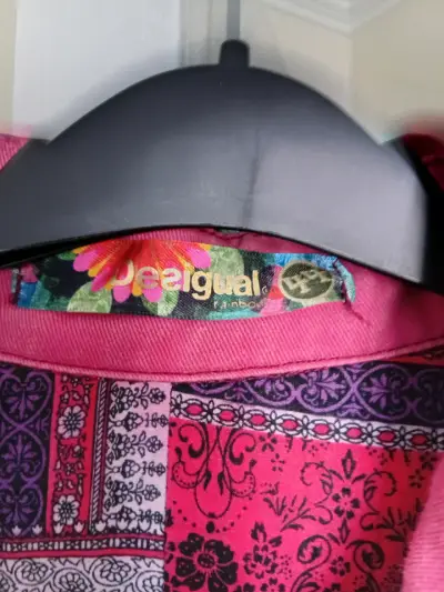 Abrigo Desigual Rosa Estampado Floral - miniatura 4