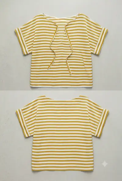 Polera zara amarilla con lazo en la espalda - miniatura 1