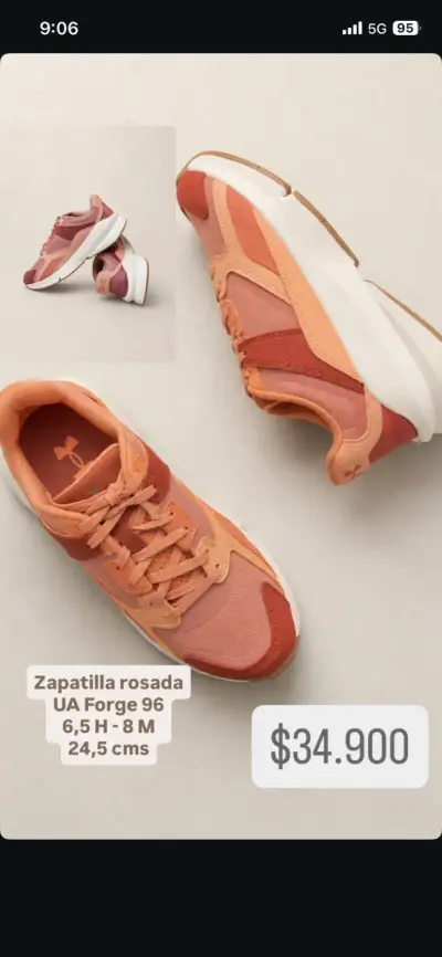 Zapatillas deportivas Under Armour rosadas - miniatura 2