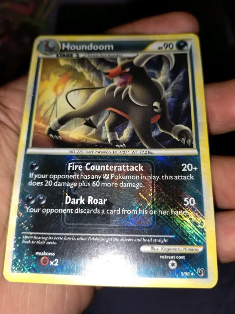 Carta Pokémon Houndoom holográfica - 1