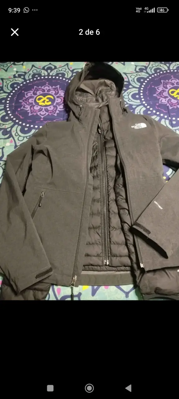 Chaqueta impermeable The North Face gris oscuro - 1