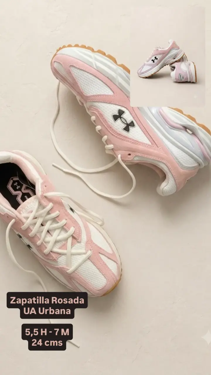 Zapatillas Rosadas Under Armour Urbanas Talla 7M - 2