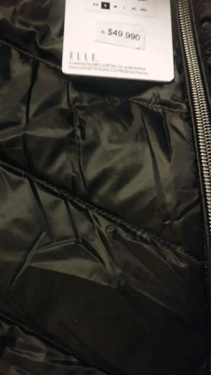 Chaqueta sin mangas acolchado negro Elle talla M - 3