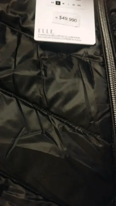 Chaqueta sin mangas acolchado negro Elle talla M - miniatura 3