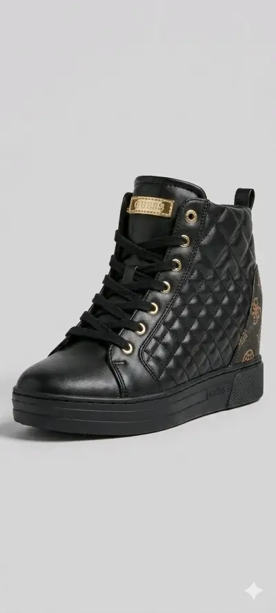 Zapatillas negras Guess con diseño acolchado - miniatura 1