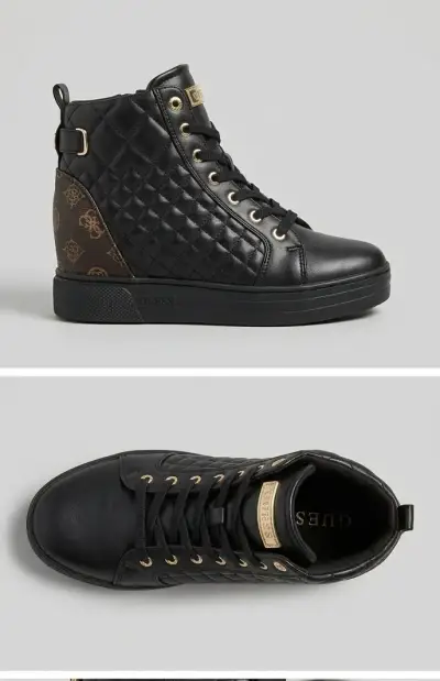 Zapatillas negras Guess con diseño acolchado - miniatura 2