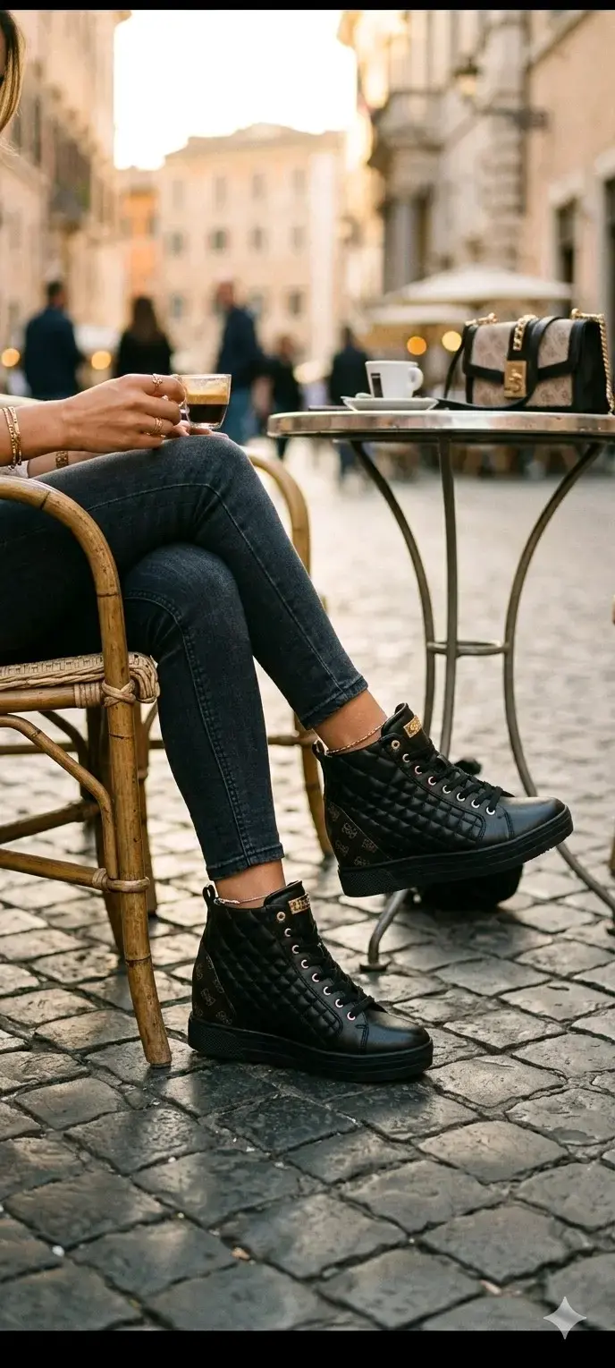 Zapatillas negras Guess con diseño acolchado - 3
