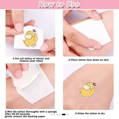 Tatuaje Temporales Pokémon Brillan en la Oscuridad - miniatura 6