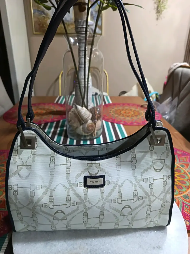 Bolso de hombro Louvier beige Vintage - 1