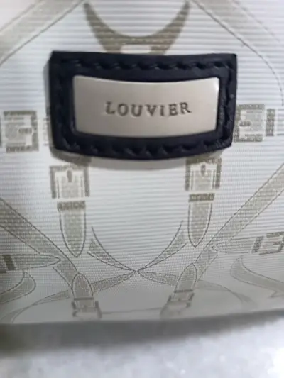 Bolso de hombro Louvier beige Vintage - miniatura 3