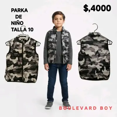 Chaleco Parka Niño Camuflaje Talla 10 - miniatura 1