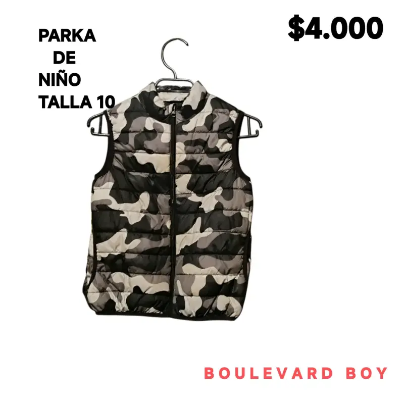 Chaleco Parka Niño Camuflaje Talla 10 - 2