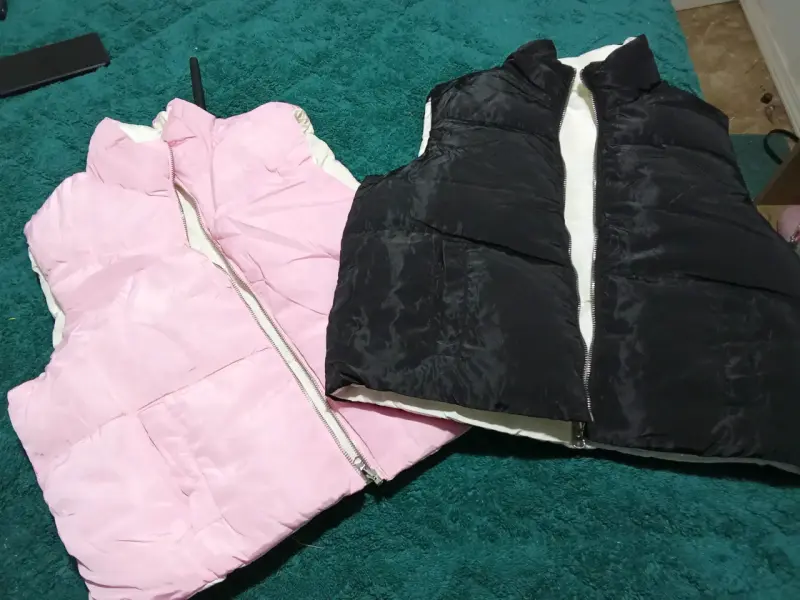 Chaqueta pufa reversible blanco y negro - 2