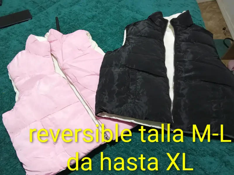 Chaqueta pufa reversible blanco y negro - 3