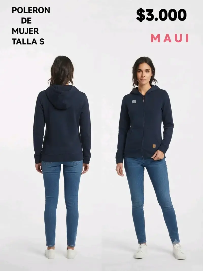 Polerón Mujer Maui Azul Marino Talla S - 1