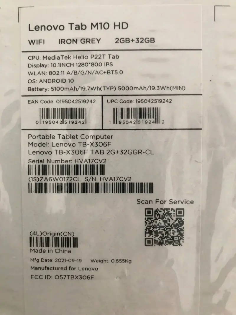 Tablet Lenovo Tab M10 HD 32GB Gris - 3
