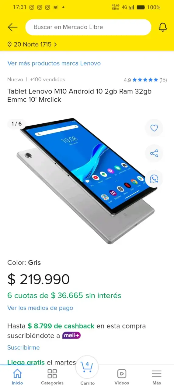 Tablet Lenovo Tab M10 HD 32GB Gris - 6