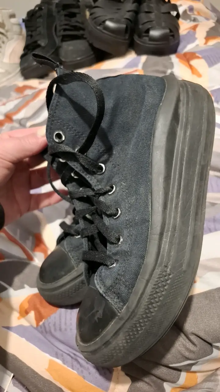Zapatillas Converse All Star negras juveniles - 4