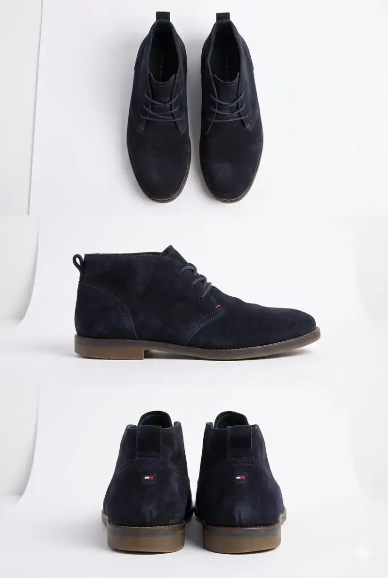 Botines de gamuza azul marino Tommy Hil - 1