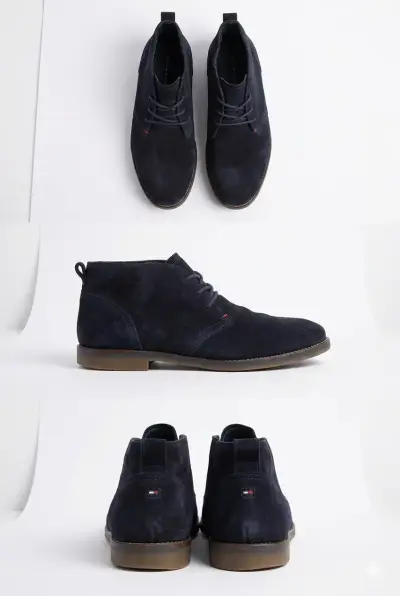 Botines de gamuza azul marino Tommy Hil - miniatura 1