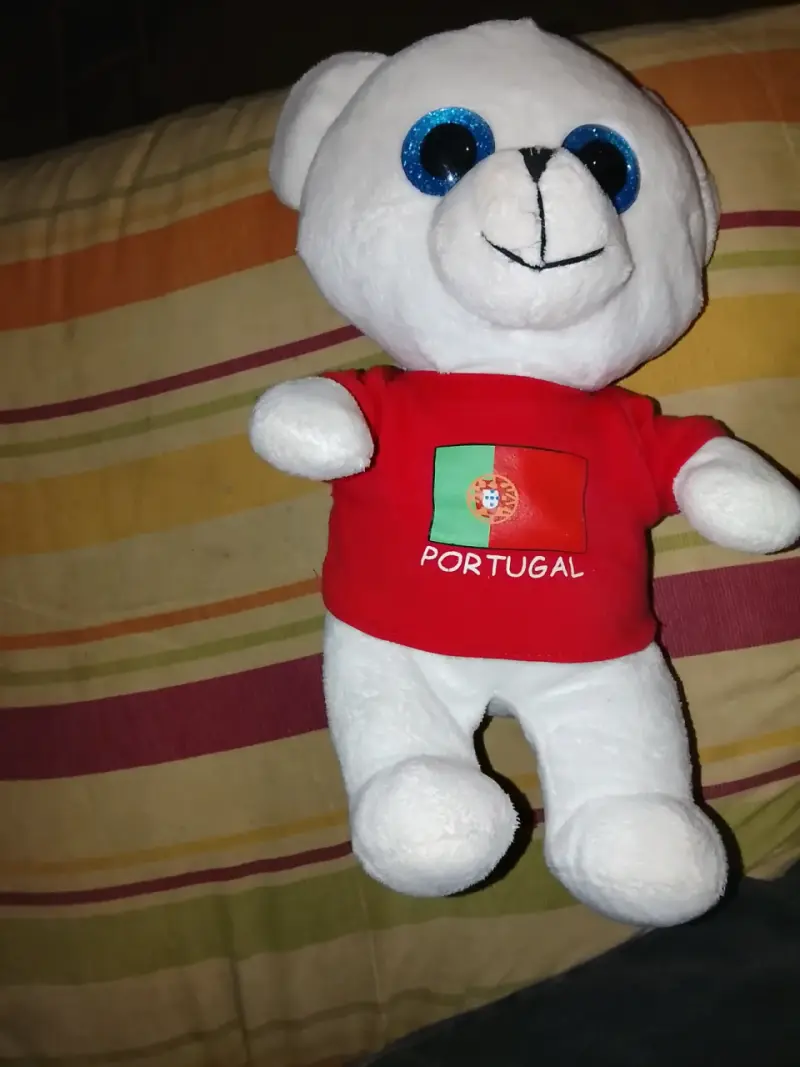 Peluche Oso Blanco con Polera de Portugal