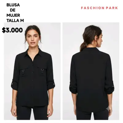 Blusa negra de mujer talla M - miniatura 1