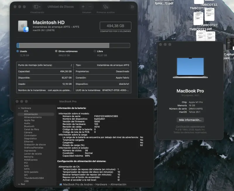 MacBook Pro 16 M1 Pro | 16GB | 512GB + Cargador - 5
