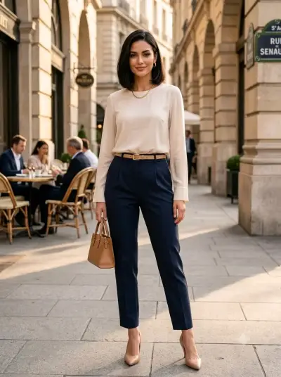Blusa beige de mujer Zara con transparencia - miniatura 3