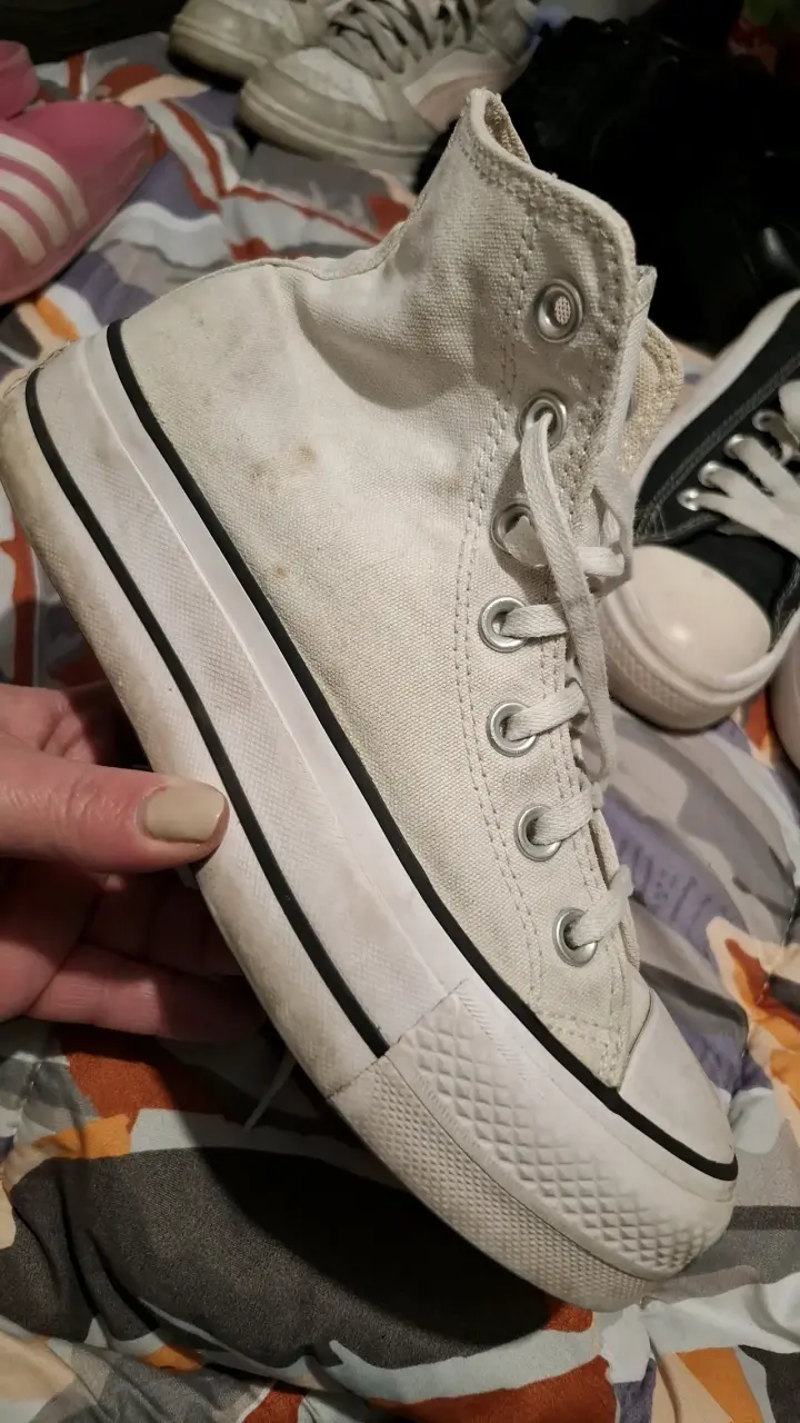 Zapatillas Converse All Star blancas usadas - 3