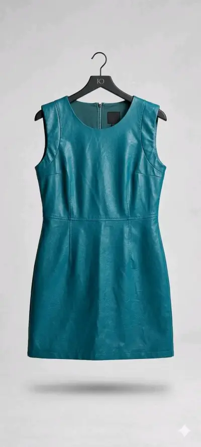 Vestido de cuero sintético elegante - miniatura 2