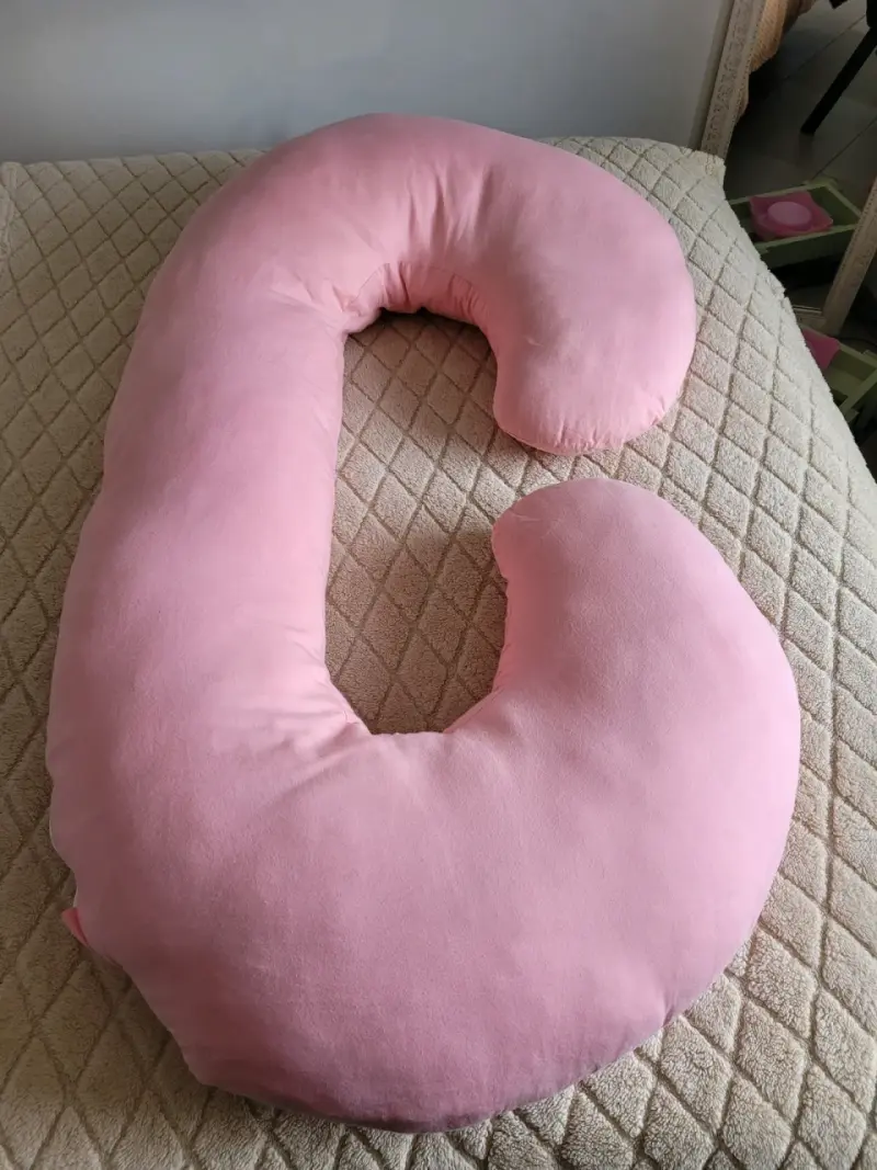 Almohada de embarazo en forma de C rosa - 2