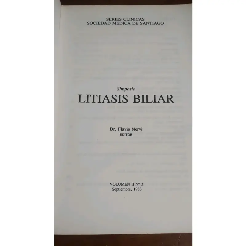 Libro Simposio Litiasis Biliar - Dr. Flavio Nervi - 2