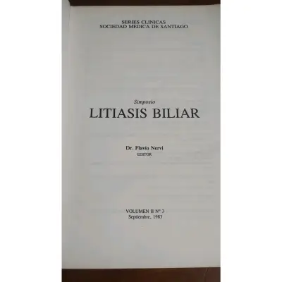 Libro Simposio Litiasis Biliar - Dr. Flavio Nervi - miniatura 2