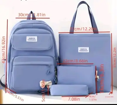 Set de Mochila Escolar Verde para Niña 20L - miniatura 3