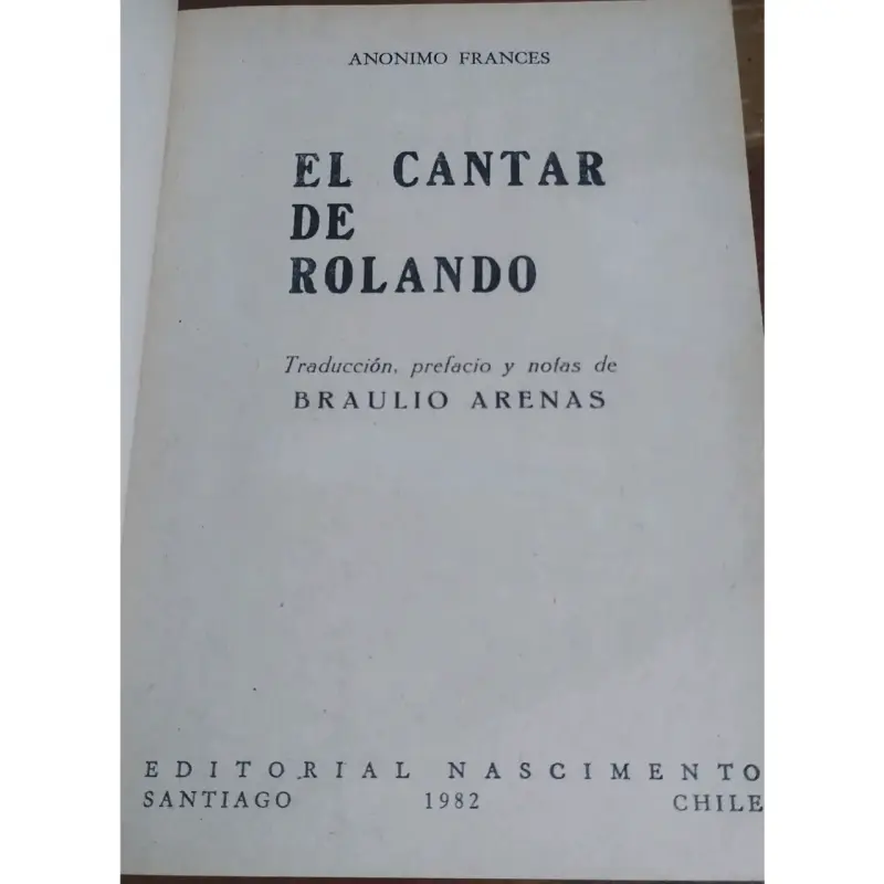 El cantar de Rolando. Traducción Braulio Arenas - 3