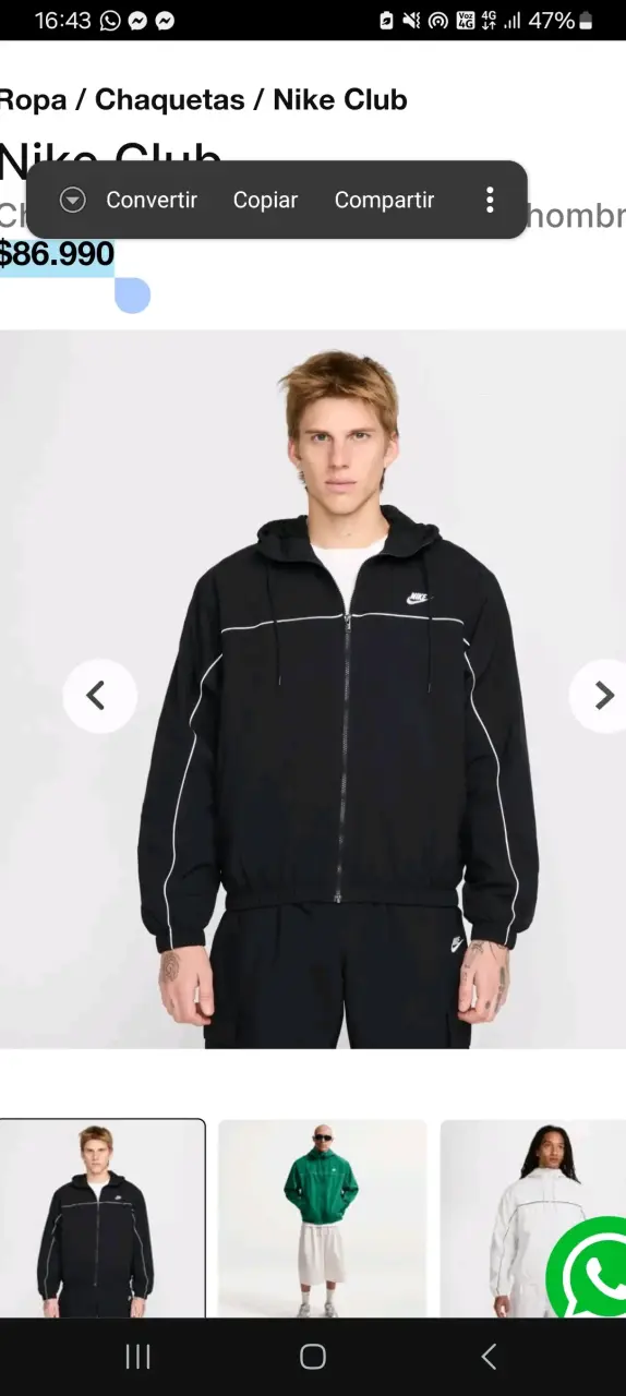 Chaqueta con gorro Nike Club para hombre - 1