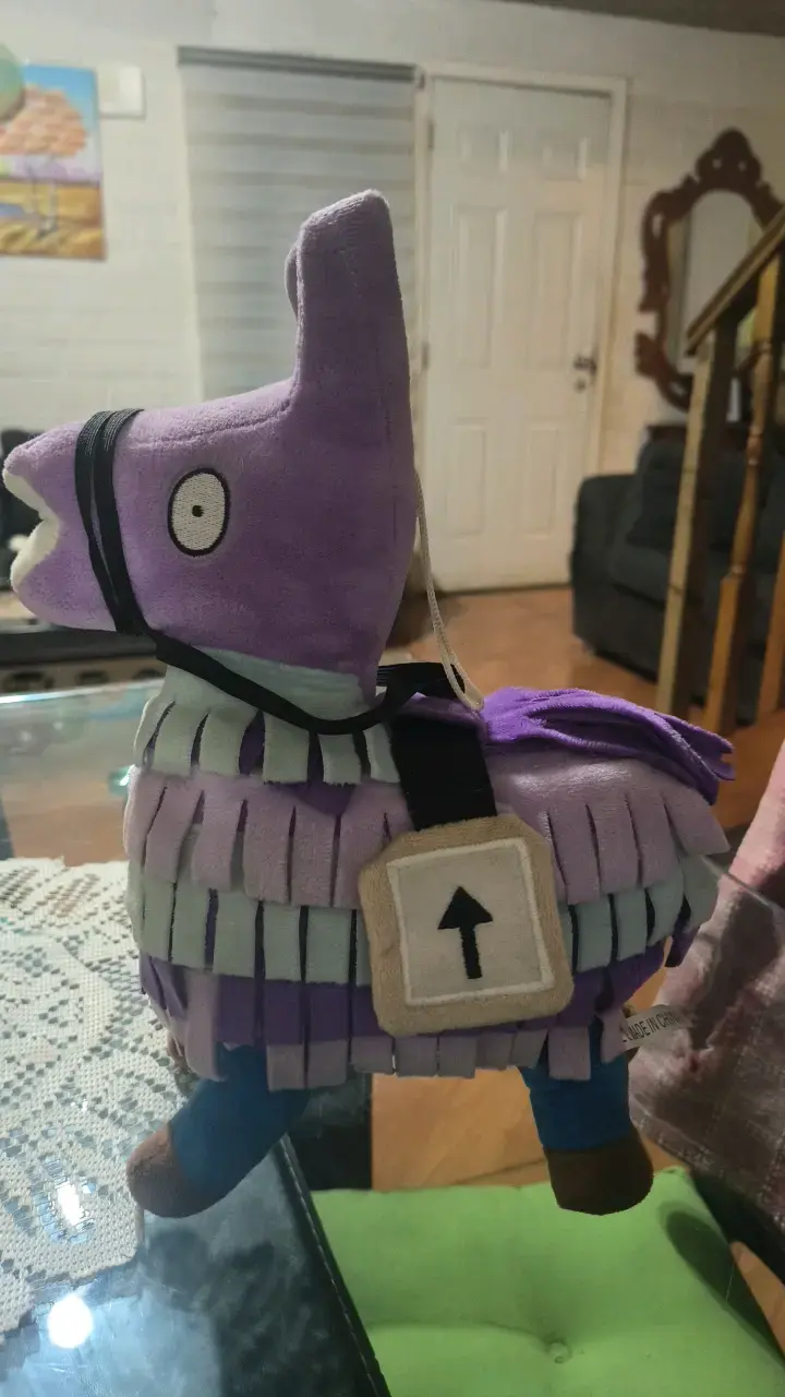 Peluche llama Fortnite morado divertido - 3