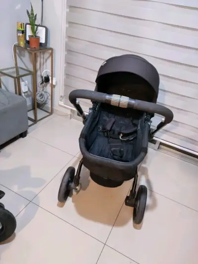 Coche de bebé con silla de auto Infanti negro - miniatura 3