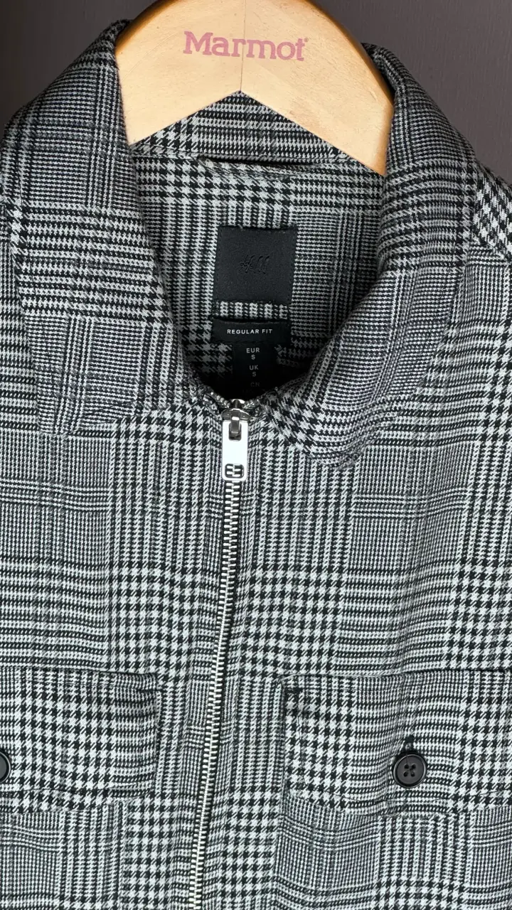 Chaqueta a cuadros gris H&M para hombre - 1