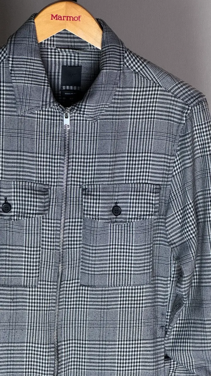 Chaqueta a cuadros gris H&M para hombre - 2