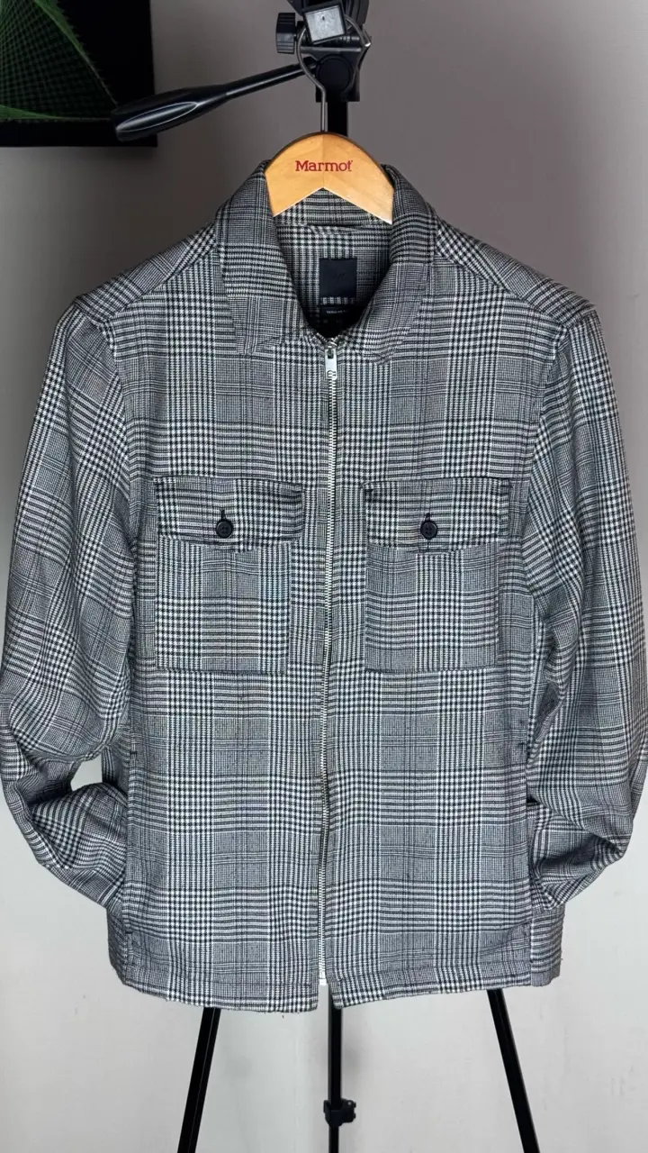 Chaqueta a cuadros gris H&M para hombre - 3