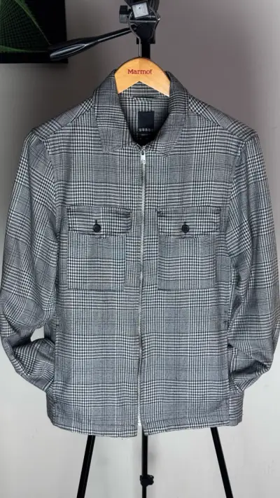 Chaqueta a cuadros gris H&M para hombre - miniatura 3