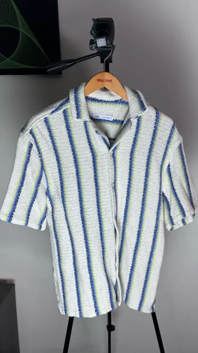 Camisa de punto a rayas Zara - miniatura 2