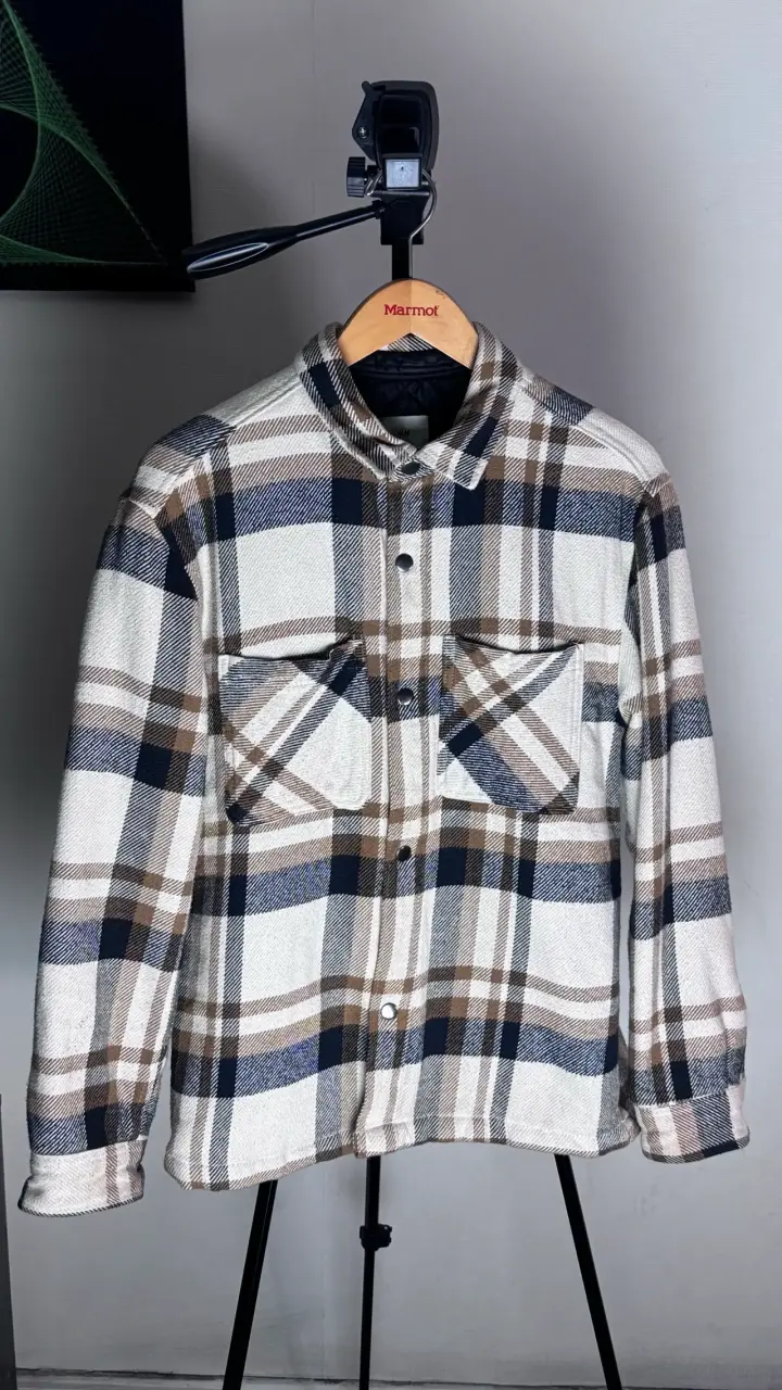 Camisa de franela a cuadros para hombre
