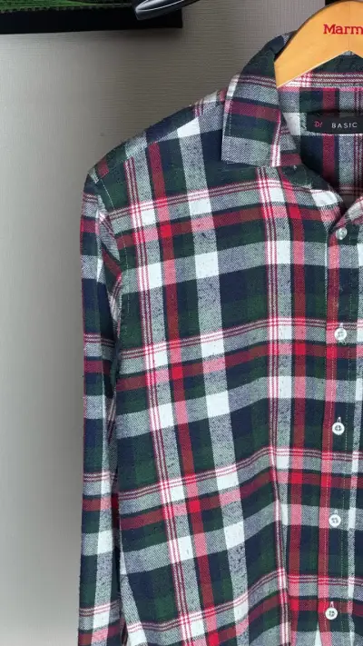 Camisa de franela a cuadros para hombre - miniatura 2